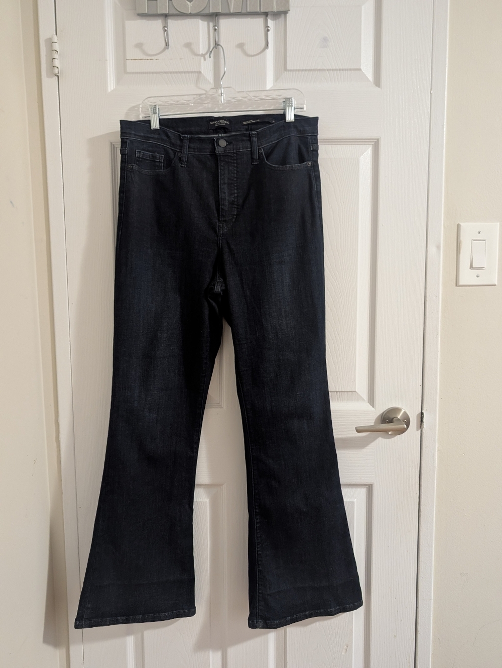 Banana Republic High-Rise Flare Jeans Dark Wash Premium Denim Luxueux Sz 31